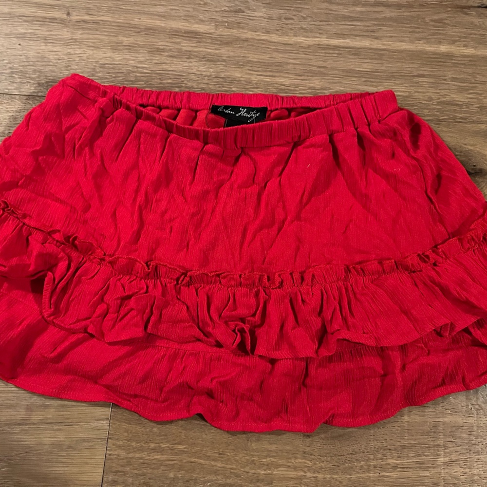 Urban Heritage Ruffle Mini Skirt
